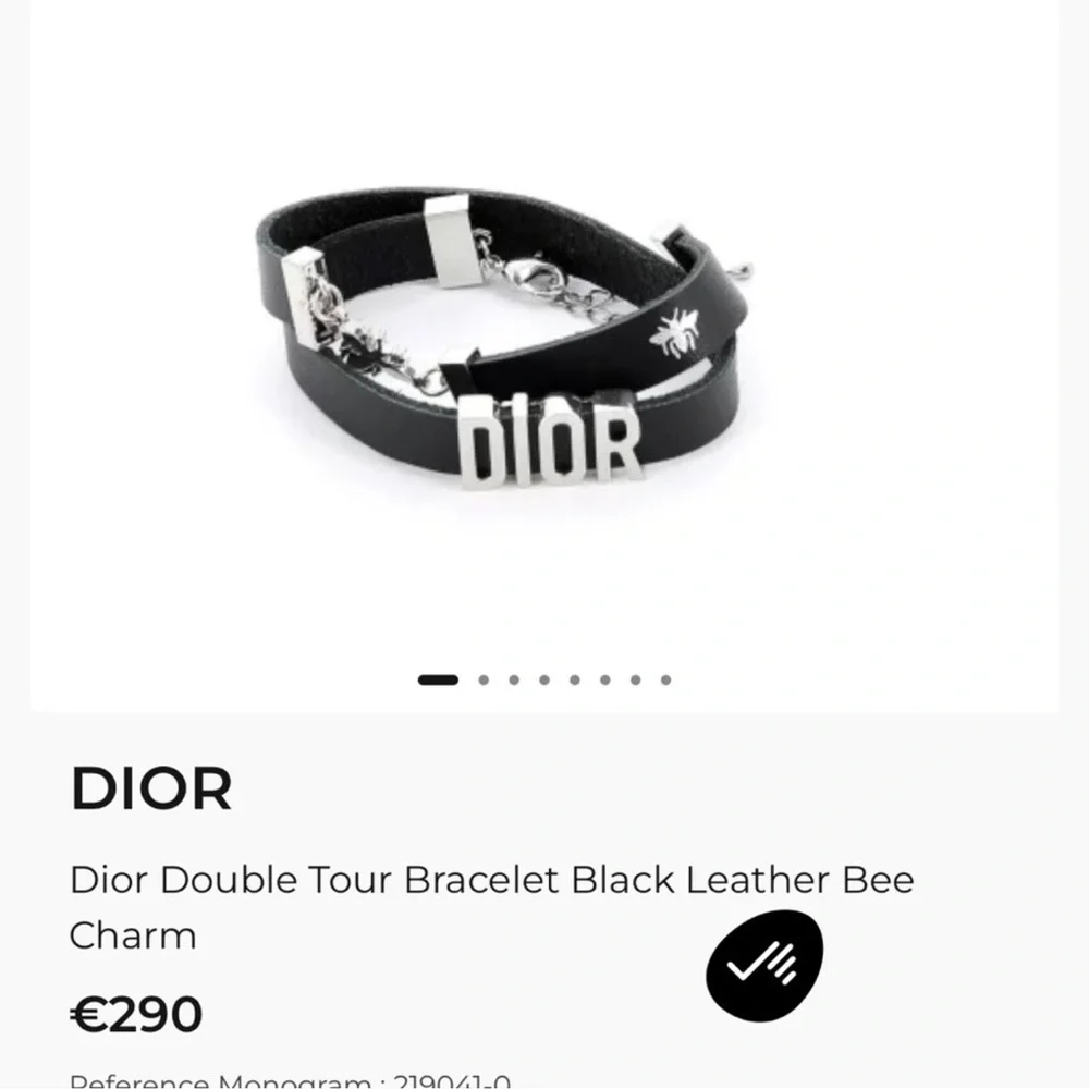 NWT Dior Black and Silver wrap bracelet💗💗💗 - Picture 3 of 4